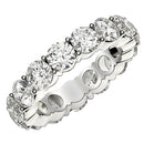 Round Cut Lab Grown Diamond Eternity Ring in 14k White Gold (5 cttw FG/VS2)-8