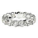 Round Cut Lab Grown Diamond Eternity Ring in 14k White Gold (5 cttw FG/VS2)-9