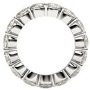 Round Cut Lab Grown Diamond Eternity Ring in 14k White Gold (5 cttw FG/VS2)-10