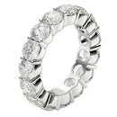 Round Cut Lab Grown Diamond Eternity Ring in 14k White Gold (5 cttw FG/VS2)-11