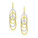 14k Two-Tone Gold Multiple Layer Interlaced Earrings-2