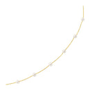 14k Yellow Gold Necklace with White Pearls-3