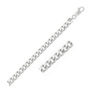 7.0mm 14K White Gold Miami Cuban Semi Solid Chain-4