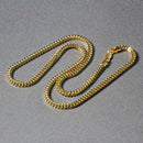 3.2mm 14k Yellow Gold Square Franco Chain-10
