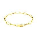 14K Yellow Gold Bold Paperclip Chain Bracelet-6