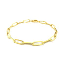 14K Yellow Gold Bold Paperclip Chain Bracelet-7