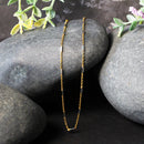 Bar Links Pendant Chain in 14k Two Tone Gold (1.4mm)-10