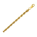 Lite Rope Chain Bracelet in 10k Yellow Gold  (4.00 mm)-2
