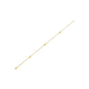 14k Yellow Gold Pearl Clover Bracelet-3