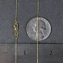 14k Yellow Gold Cable Link Chain 0.5mm-12