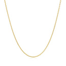 14k Yellow Gold Round Cable Link Chain 1.1mm-9