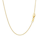 14k Yellow Gold Round Cable Link Chain 1.1mm-10