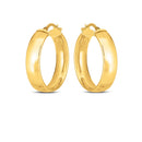 14k Yellow Gold Wedding Band Hoops (6x25mm)-4