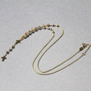 14k Tri-Color Gold Rosary Chain Necklace-12