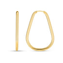 14k Yellow Gold Endless Pear Hoop Earrings-3