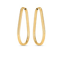14k Yellow Gold Endless Pear Hoop Earrings-4