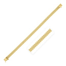 14k Yellow Gold Rib Link Bracelet (7.00 mm)-3
