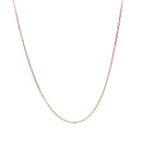 18k Rose Gold Diamond Cut Cable Link Chain (0.75 mm)-8