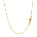 14k Yellow Gold Diamond-Cut Bead Chain 1.0mm-8