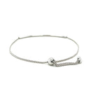 14k White Gold Smooth Curved Bar Lariat Design Bracelet-7