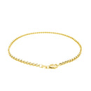 2.3mm 10k Yellow Gold Rolo Anklet-7