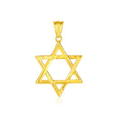 14k Yellow Gold Star of David Pendant-3