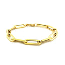 14K Yellow Gold Extra Wide Paperclip Chain Bracelet-6