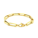 14K Yellow Gold Extra Wide Paperclip Chain Bracelet-7