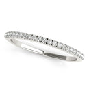 14k White Gold Diamond Pave Set Wedding Band (1/8 cttw)-2