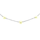 14k White Gold Necklace with White Pearls-9