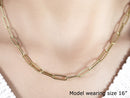 14K Yellow Gold Bold Paperclip Chain (4.2 mm)-10