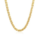 14k Yellow Gold Fancy Byzantine Chain Necklace-10