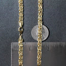 14k Yellow Gold Fancy Byzantine Chain Necklace-13
