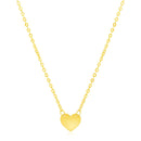 14k Yellow Gold Polished Mini Heart Necklace-4