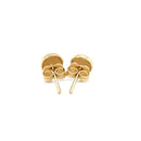 14k Yellow Gold Textured Circle Post Earrings-6