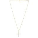 14k Yellow Gold Pearl Cross Pendant-5