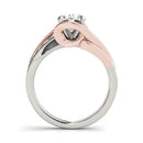 14k White And Rose Gold Bypass Shank Diamond Engagement Ring (1 1/8 cttw)-6