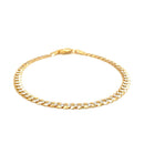 3.6mm 14k Two Tone Gold Pave Curb Bracelet-6