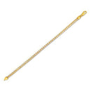 Round Pave Franco Chain Bracelet in 14k Yellow Gold  (4.00 mm)-3