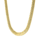 14k Yellow Gold Faceted Panther Link Chain Necklace-3