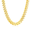 14k Yellow Gold Polished Miami Cuban Chain Necklace-4