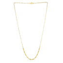 14k Yellow Gold Bead Paperclip Necklace-3