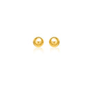 14k Yellow Gold Spherical Stud Earrings (8.0 mm)-2