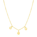 14k Yellow Gold Mom Necklace with Circle Drops-4