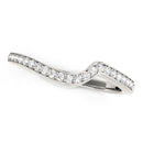 14k White Gold Modern Curved Wedding Ring (1/5 cttw)-2