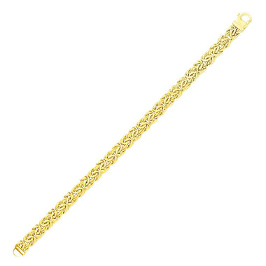 14k Yellow Gold Byzantine Style Chain Bracelet - 0