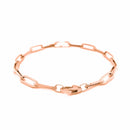 14K Rose Gold Bold Paperclip Chain Bracelet-7