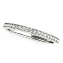 14k White Gold Classic Style Diamond Wedding Band (1/5 cttw)-2