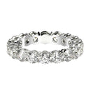 Round Cut Lab Grown Diamond Eternity Ring in 14k White Gold (2 cttw FG/VS2)-8