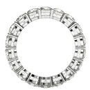 Round Cut Lab Grown Diamond Eternity Ring in 14k White Gold (2 cttw FG/VS2)-9